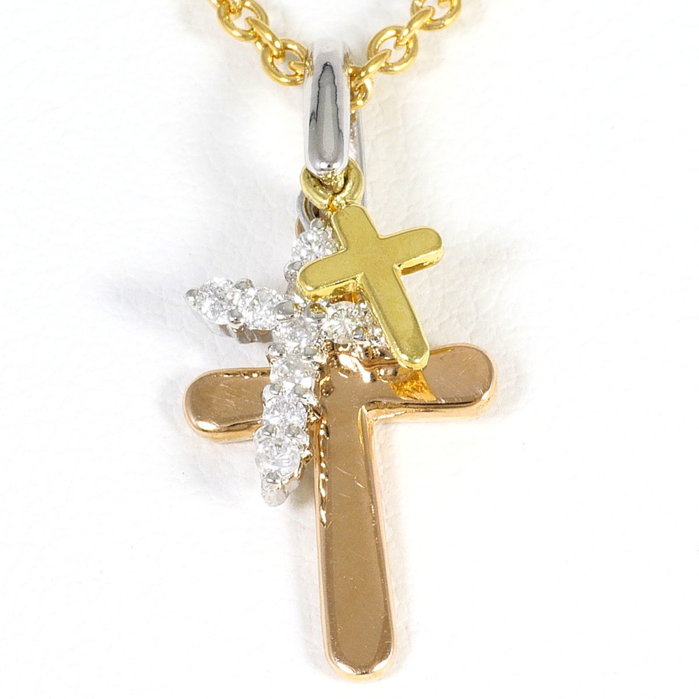 18K (18-karat) Yellow Gold Necklace with 0.10ct Diamond, Total Weight 4.6g, 4...